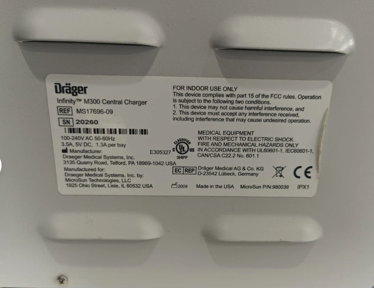 Dräger Infinity M300 Patient Telemetry Recorder – SpO2 & ECG Monitor